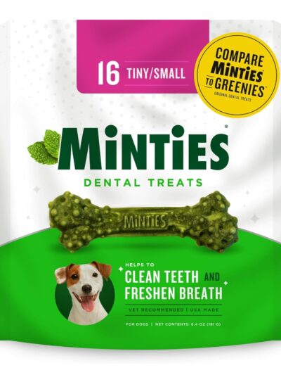 Vetiq Minties Dental Bone For Dogs Tiny/Small 6.4oz. - 16count