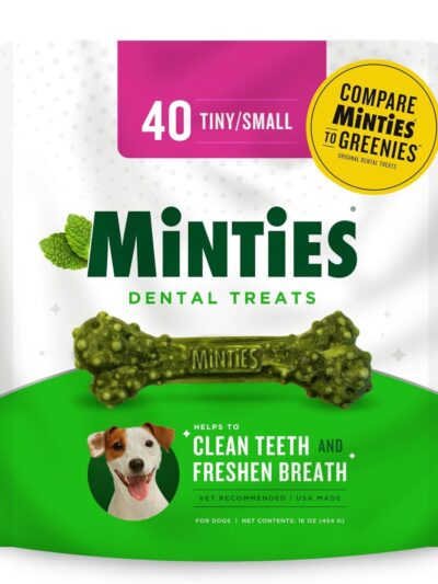 Vetiq Minties Dental Bone For Dogs Tiny/Small 16oz. - 40count