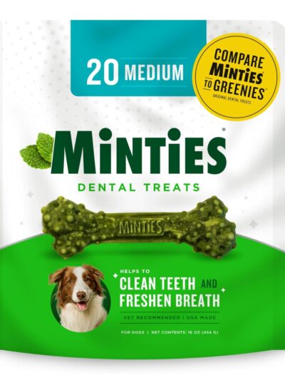 Vetiq Minties Dental Bone For Dogs Medium/Large 16oz. - 20count