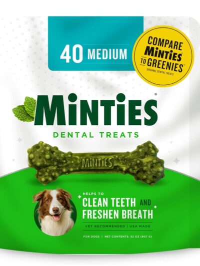 Vetiq Minties Dental Bone For Dogs Medium/Large 32oz. - 40count