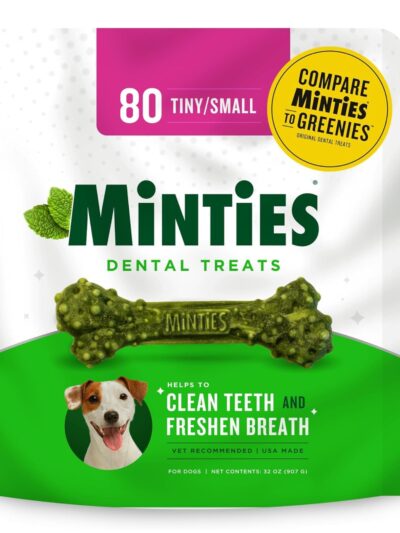 Vetiq Minties Dental Bone For Dogs Tiny/Small 32oz. - 80count