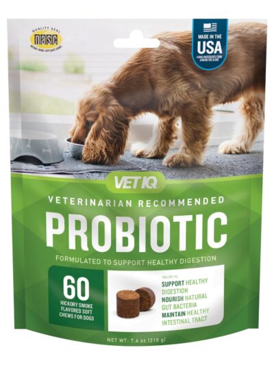 Vetiq Probiotic Digestive Support Soft Chew Hickory Smoke 60count