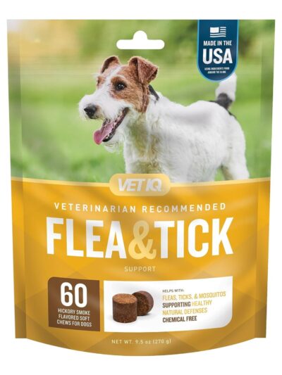 Vetiq Flea & Tick Soft Chew For Dogs Hickory Smoked 9.5oz. - 60count