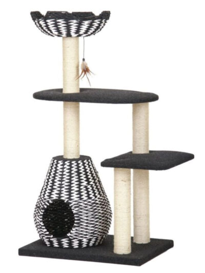 PetPals Ace Cat Tree Black & Tan 49 in