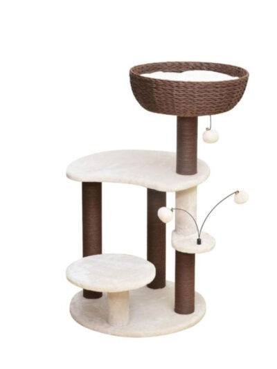 PetPals Quartz 5-Level Cat Tree Brown & Cream 35 in