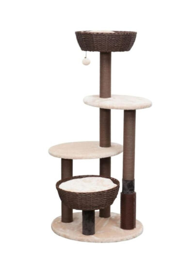 PetPals Pharoah 5-Level Cat Tree Brown & Cream 48 in