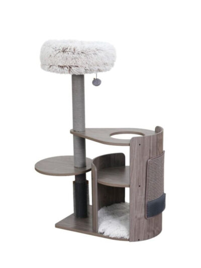PetPals Cullen Mid-Century Modern Cat Tree Brown & Cream 40 in