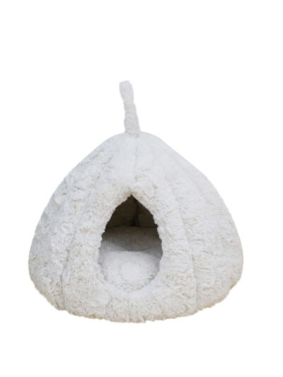 PetPals Rose Hut Pet Bed Ivory 17.7 in