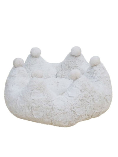 PetPals Rose Crown Pet Bed Ivory 17.7 in