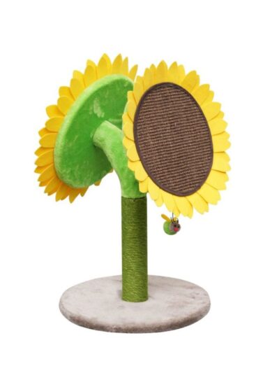 PetPals Double Sunflower Cat Scratcher Green & Yellow 25.5 in