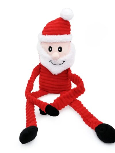 Zippypaws Holiday Crinkles Santa Red/White Jumbo