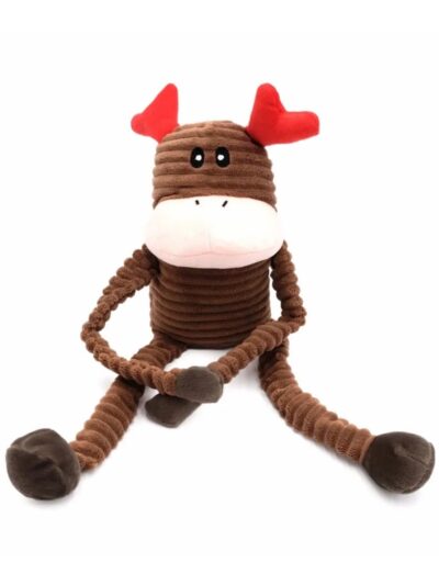 Zippypaws Holiday Crinkles Reindeer Red/Brown Jumbo