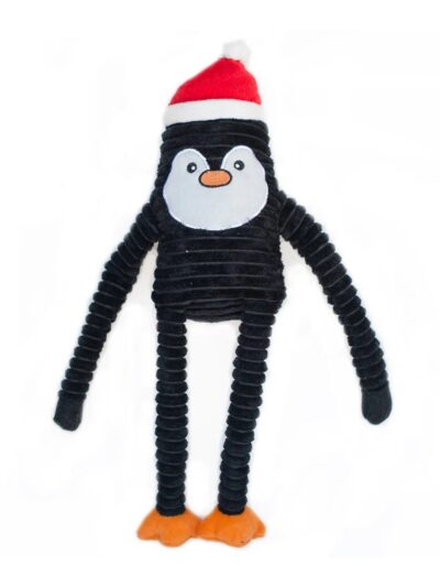 Zippypaws Holiday Crinkles Penguin Black/White Jumbo