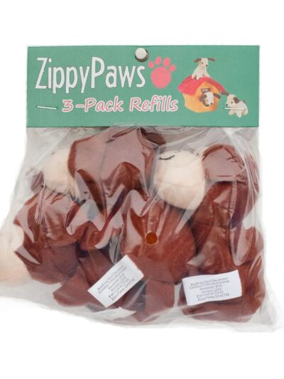 Zippypaws Miniz Monkeys Brown Small-3 Pk
