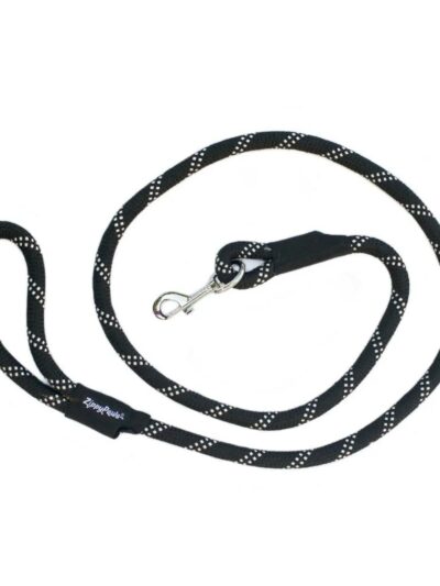 Zippypaws Climbers' Rope Leash Black 6ft.