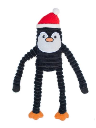 Zippypaws Holiday Crinkles Penguin Black/White Small