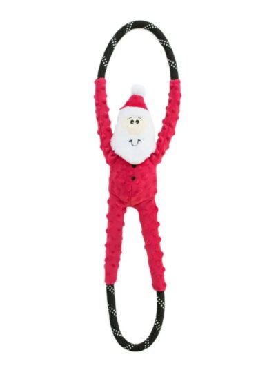 Zippypaws Holiday Ropetugz Santa Red/White
