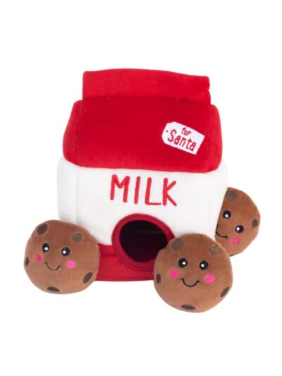Zippypaws Holiday Burrow Milk N' Cookies Red/White