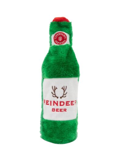 Zippypaws Holiday Crusherz Reindeer Beer Green/Red Medium