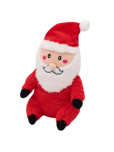 Zippypaws Holiday Cheeky Chumz Santa Red/White Medium