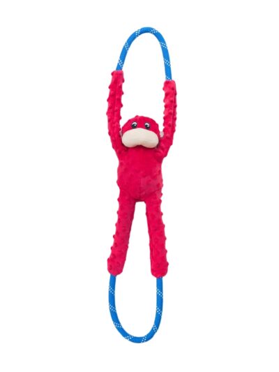 ZippyPaws RopeTugz Dog Toy Monkey, Red, 1ea/LG