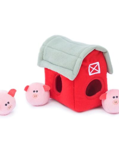 Zippypaws Burrow Barn With Pig Bubble Babies Medium