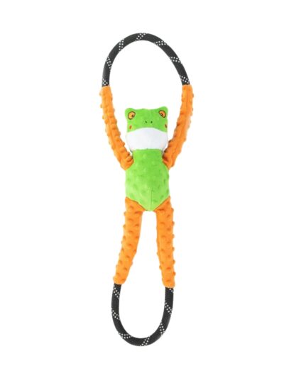 Zippypaws Ropetugz Tree Frog Green/Orange Large
