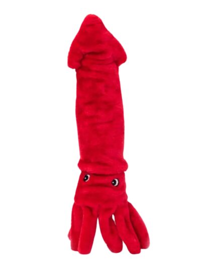 Zippypaws Jigglerz Squid Red Large