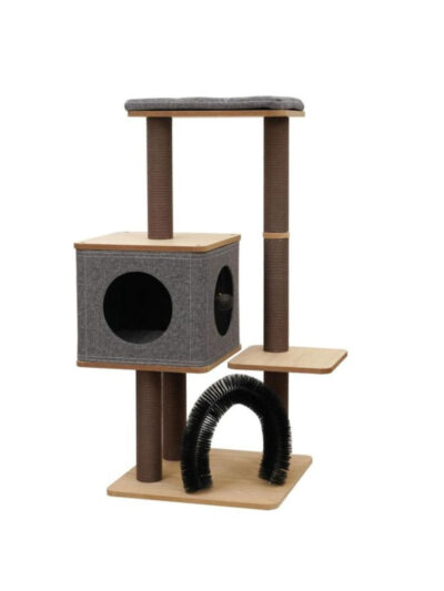 PetPals Elevate 3-Level Cat Tree Brown & Grey 42 in