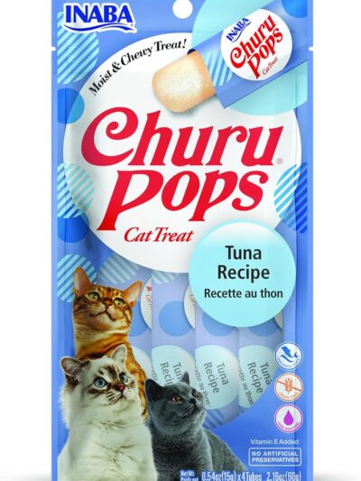 Inaba Churu Pops Cat Treats Tuna .54oz.-4 Pk (Case of 6)