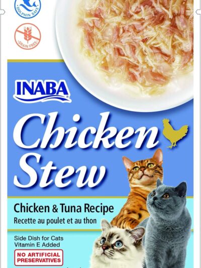 Inaba Chicken Stew Side Dish For Cats Chicken/Tuna 1.76oz. (Case of 8)
