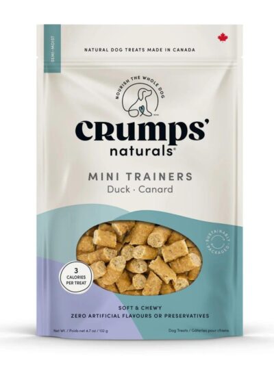 Crumps Naturals Dog 4.6oz. Mini Trainers Semi-Moist Duck