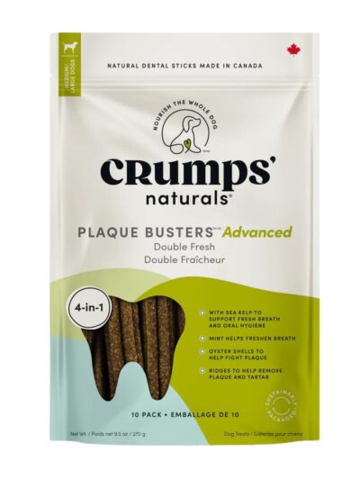 Crumps Naturals Dog 10Pk Plaque Busters Advanced Double Fresh