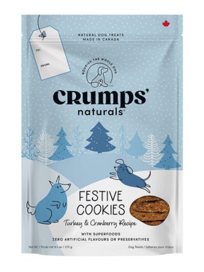Crumps Dog 9.5oz. Festive Cookies Turkey Cranberry
