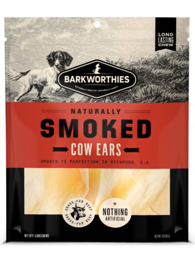 Barkworthies Smoked Cow Ear Dog Treat 1ea/5 ct