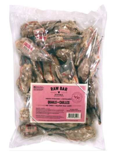 Vital Essentials Dog Freeze Dried Raw Quails 20 Count