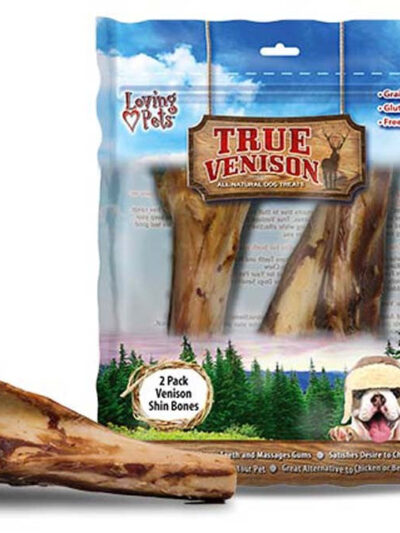 Loving Pets True Venison Whole Femur Bone Dog Treat 1ea/SM, 2 pk