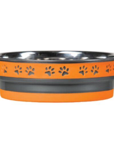 Loving Pets Corsa Pet Bowl Inferno Orange, 1ea/LG
