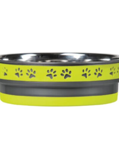 Loving Pets Corsa Pet Bowl Lightning Yellow, 1ea/SM