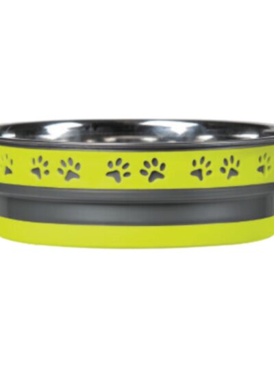 Loving Pets Corsa Pet Bowl Lightning Yellow, 1ea/LG