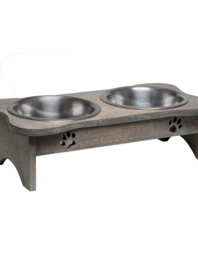 Loving Pets Black Label Wooden Modern Raised Diner 1ea/1 qt
