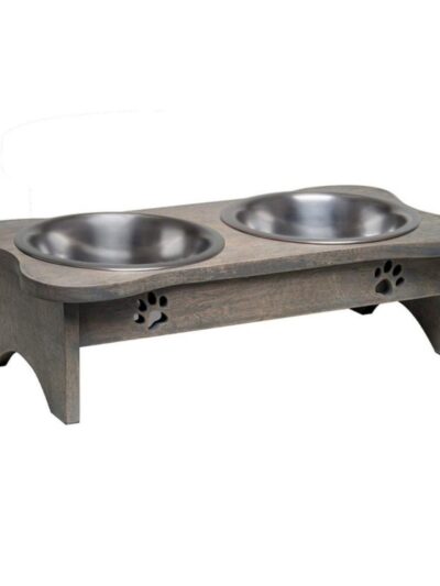 Loving Pets Black Label Wooden Modern Raised Diner 1ea/2 qt