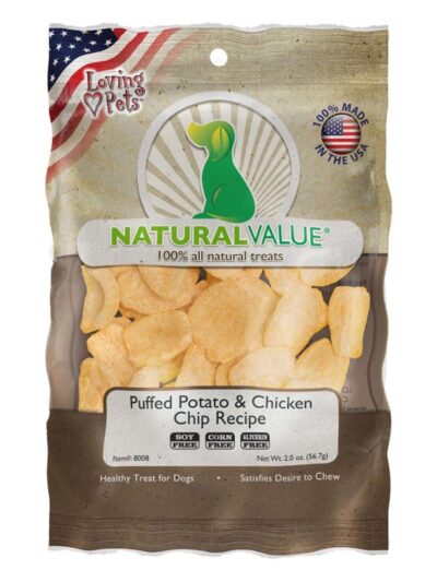 Loving Pets Natural Value Puffed Chips Dog Treats Potato & Chicken 1ea/2 oz