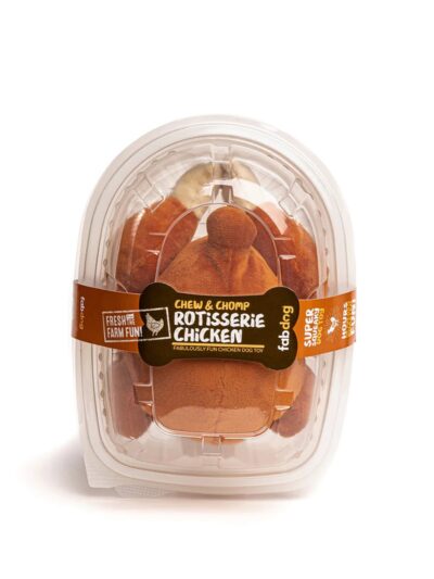 Fabdog Dog Super Squeaker Rotisserie Chicken