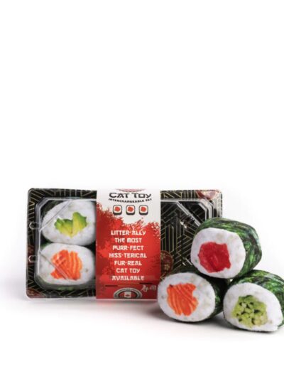 Fabcat Tray Sushi Rolls 6 Count 3 Pack