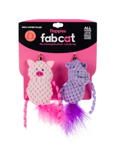 Fabcat Floppy Hippo + Pig 2 Pack