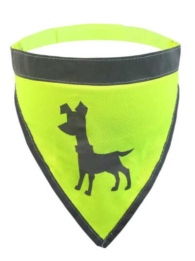 Visibility Dog Bandana Neon Yellow Small