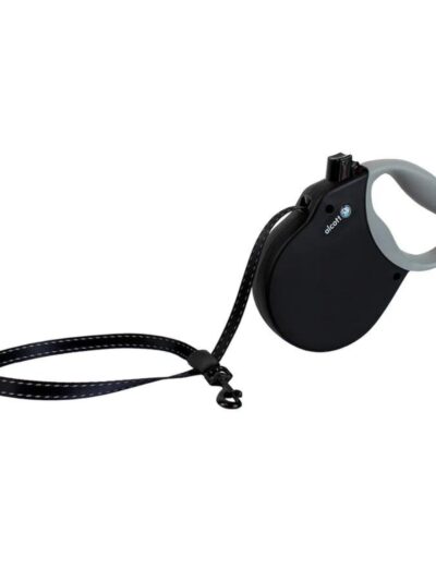 Alcott Adventure Retractable Belt Leash Black Small-16Ft