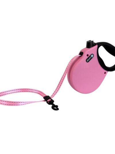 Alcott Adventure Retractable Belt Leash Pink Small-16Ft