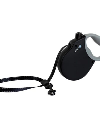 Alcott Adventure Retractable Belt Leash Black Meidum-16Ft